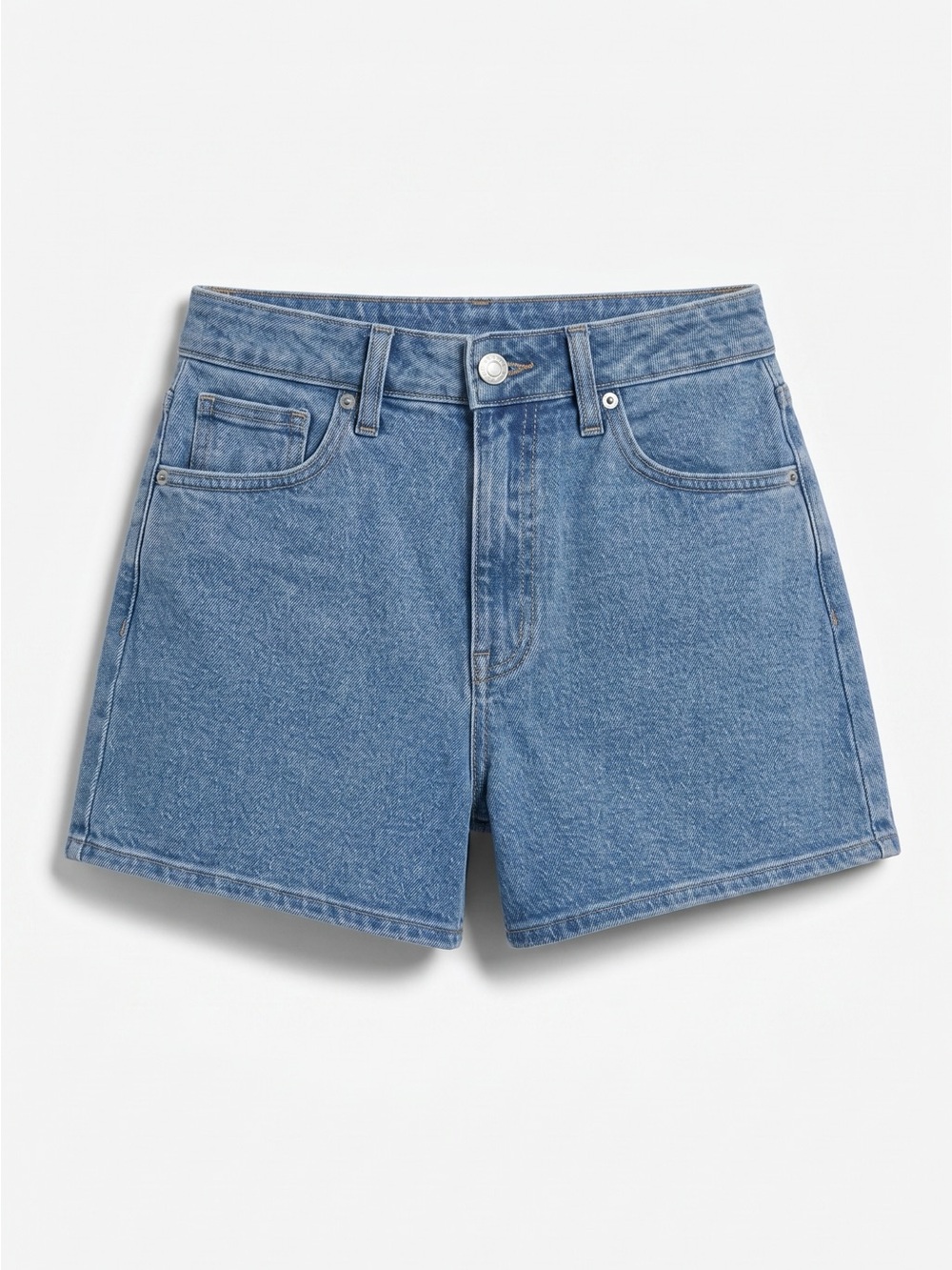 High Rise Mom Short - Medium Denim